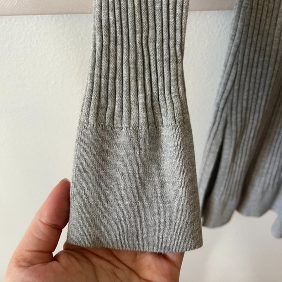 Anthropologie Meadow Rue Sweater Size XS Cali Cardigan Duster Gray Ribbed $98 - Picture 4 of 6